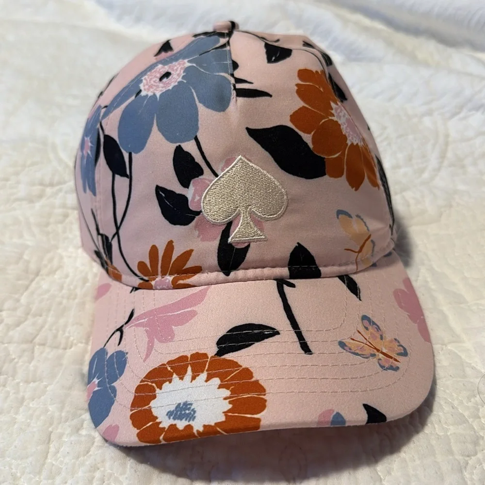 Kate Spade New York Baseball Printed Cap/Hat, Pearl Blush Floral